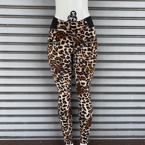 Soho Girls Animal Print Pants One Size Fits All - Picture 2 of 12